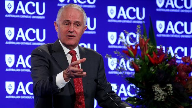 PM Malcolm Turnbull speaking at the 2017 Federal Parliamentary Interfaith Breakfast at the National Press Club in Canberra. Picture: Kym Smith