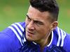 New Zealand All Blacks' centre Sonny Bill Williams stretches during a training session at the Lensbury Hotel in Teddington, south-west London, on September 16, 2015, ahead of the 2015 Rugby Union World Cup, which begins on September 18. AFP PHOTO / GABRIEL BOUYS