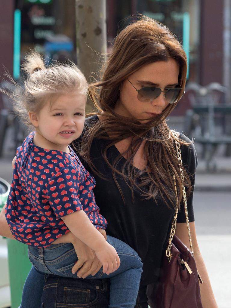 Victoria and baby Harper in 2013. Picture: Paul Hubble/FilmMagic