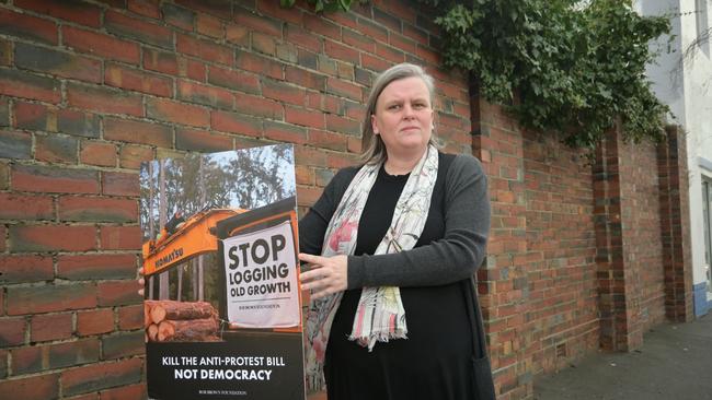 PROTESTS SQUASHED: Bob Brown Foundation activist Jenny Weber describes the new Workplace Protection Bill as draconian. Picture: Kenji Sato