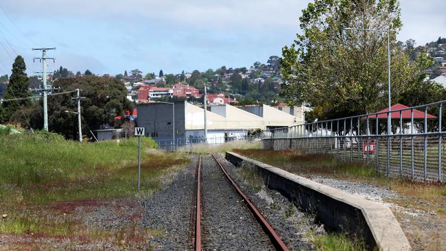 Disused railway line in Moonah, part of the Northern Suburbs transit corridor. Picture: NIKKI DAVIS-JONES