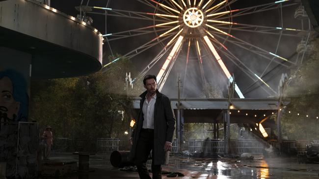 Hugh Jackman in a scene from Reminiscence.