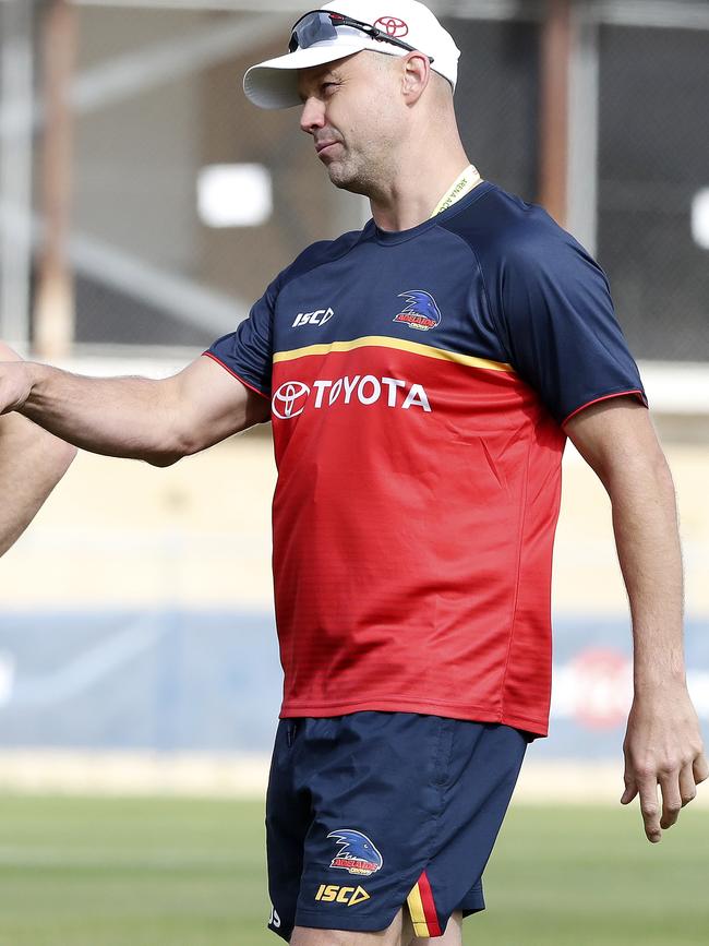 New Crows coach Matthew Nicks at training on Thursday. Picture: Sarah Reed