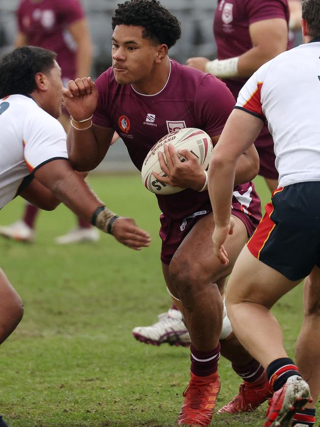 Playing for the Qld schoolboys - Josiah Pahulu. Picture: Liam Kidston