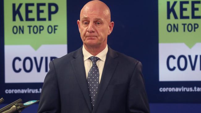 Premier Peter Gutwein announces that Tasmania will open up it's borders from December 15th. Picture: Nikki Davis-Jones