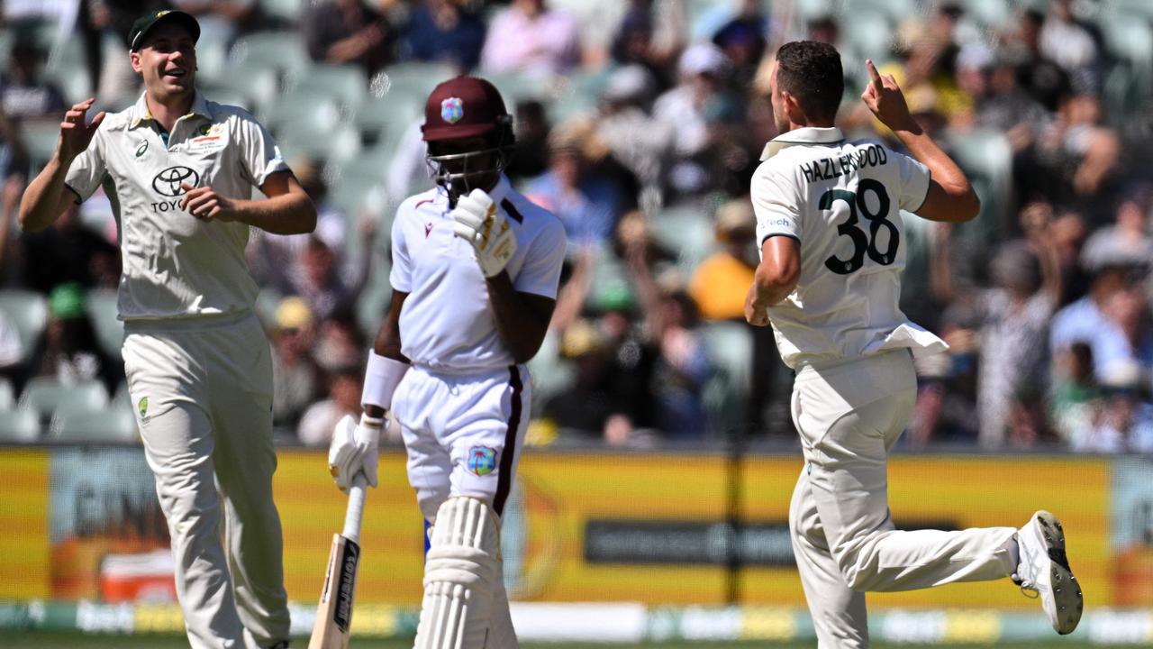 Josh Hazlewood ripped through the West Indies top order. Picture: Izhar KHAN / AFP