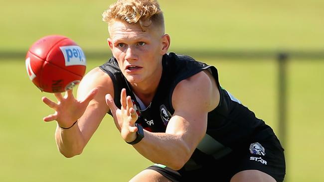 Adam Treloar didn’t disappoint on his Collingwood debut.