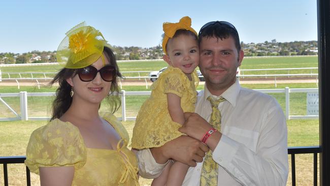 Sophia, Flicka and Liam Holland at Warwick Cup race day at Allman Park Racecourse, Saturday, October 14, 2023 (Photo: Michael Hudson/ Warwick Daily News)