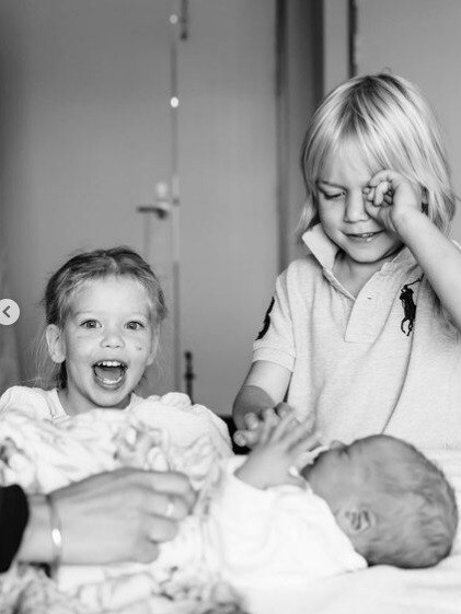 Hudson is the couple’s third child.