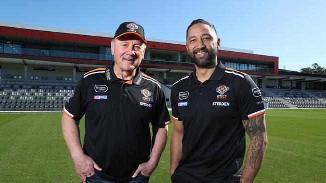 The Tigers are hoping the allure of playing under Benji Marshall in the future will help convince Papali’i to honour his deal. Picture: David Swift.