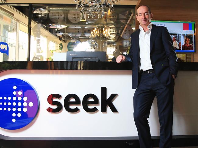 15/08/18 Seek CEO Andrew Bassat at their Melbourne HQ. Aaron Francis/The Australian