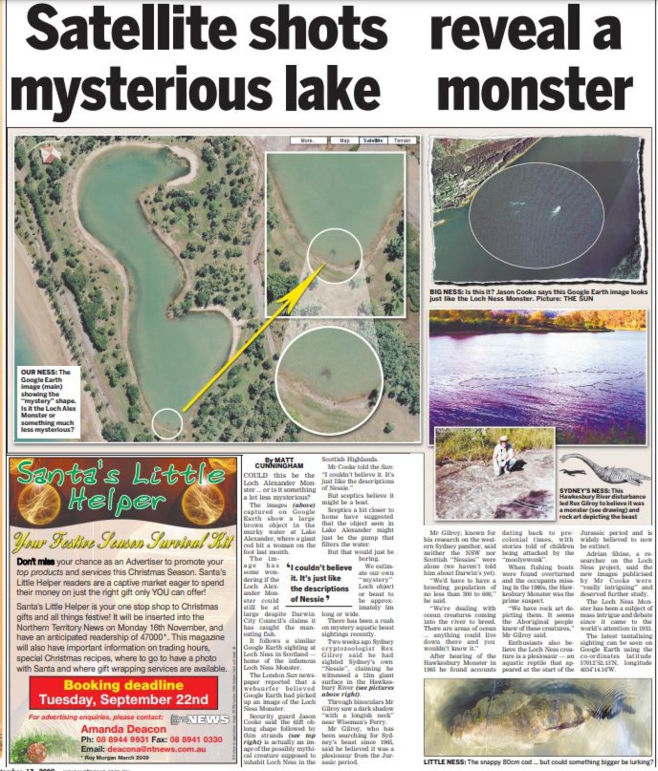 How we reported the hunt for the original ‘Loch Alexander Monster’ in 2009.