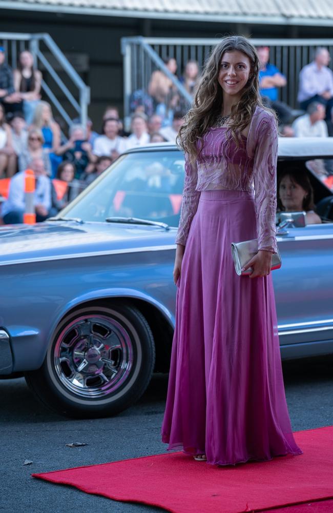 Bianca Jacobs arrives at The Pavillion for Victory College's 2023 Formal. June 23, 2023. Picture: Christine Schindler