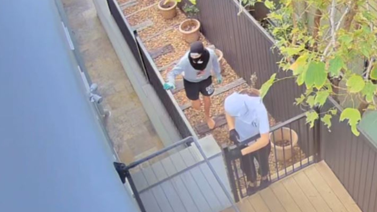 File picture: Stills from a home owner's CCTV, from a youth break-in at Bulimba.
