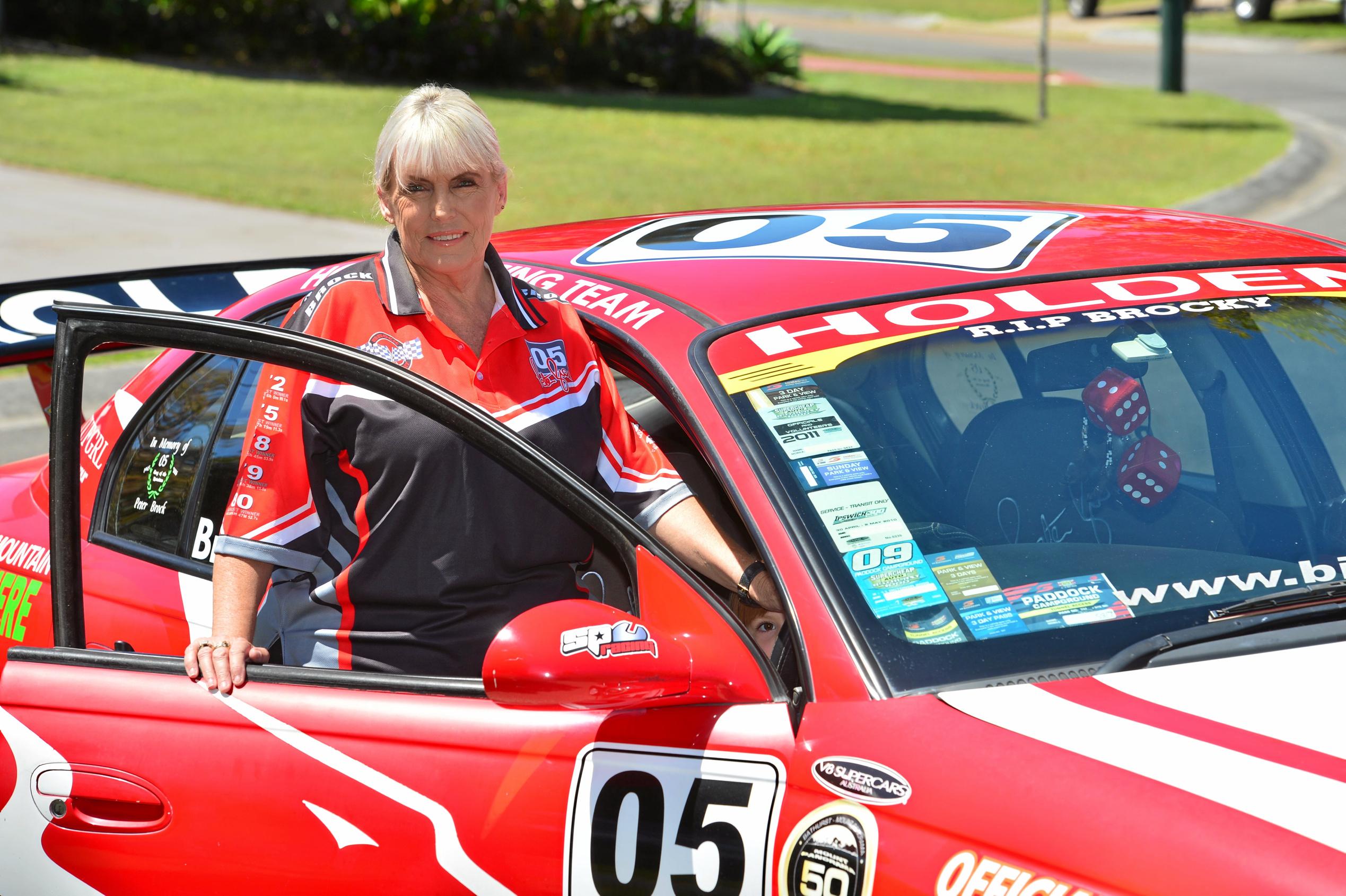 Lyn Hunt with her holden. Picture: John McCutcheon