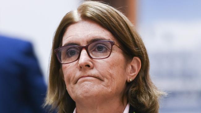 CANBERRA, AUSTRALIA, NewsWire Photos. OCTOBER 26, 2023: Governor of the Reserve Bank of Australia Michele Bullock appears before Senate estimates at Parliament House in Canberra. Picture: NCA NewsWire / Martin Ollman