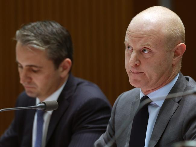 (from left) Matt Comyn, Group Executive, Retail Banking Services with Commonwealth Bank of Australia Chief Executive Officer, Ian Narev. Picture Gary Ramage