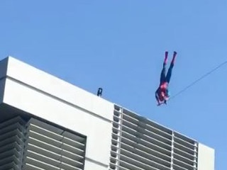 Moment Spider-Man stunt goes horribly wrong