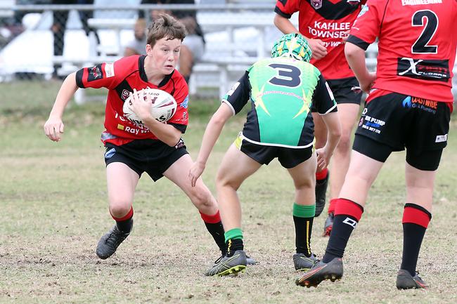 A Rugby League Gold Coast junior gala day at Burleigh Bears Junior Rugby League Club. Under 14s. Mudgeeraba vs Helensvale. Number 5. 5 September 2021 Miami Picture by Richard Gosling