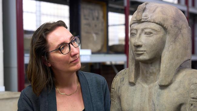 Dr Marie Vandenbeusch from the British Museum in London is the mind and curator behind the Pharaoh exhibition. Picture: Josh Caius