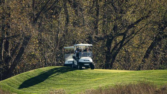 US President Donald Trump golfs at Trump National Golf Club, on November 7 in Sterling, Virginia. Picture: Getty