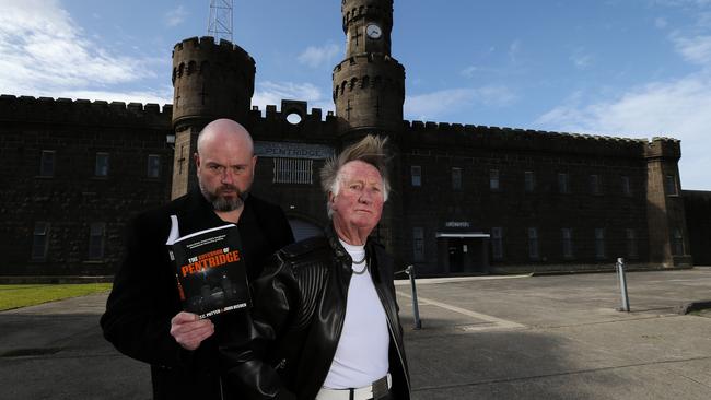 Mt Eliza author James Potter with the last Governor of Pentridge John Beedon. Picture: George Salpigtidis