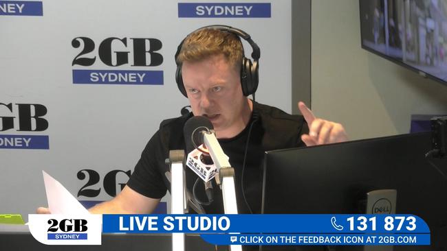 2GB host Ben Fordham became emotional while detailing Charlotte’s story. Picture: 2GB