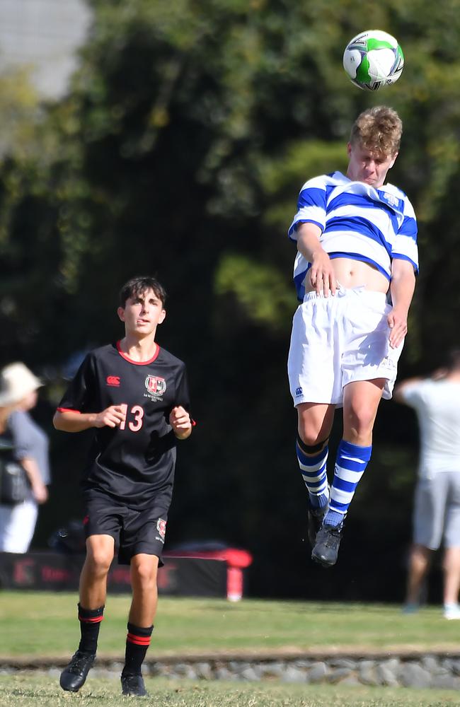 GPS First XI football between Terrace and Nudgee College. Saturday May 6, 2023. Picture, John Gass