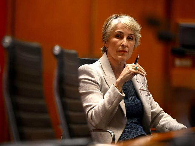 NSW Director of Public Prosecutions Sally Dowling SC takes questions during a NSW Budget Estimates hearing at the Parliament of NSW in Sydney, Wednesday, March 6, 2024. (AAP Image/Dan Himbrechts) NO ARCHIVING