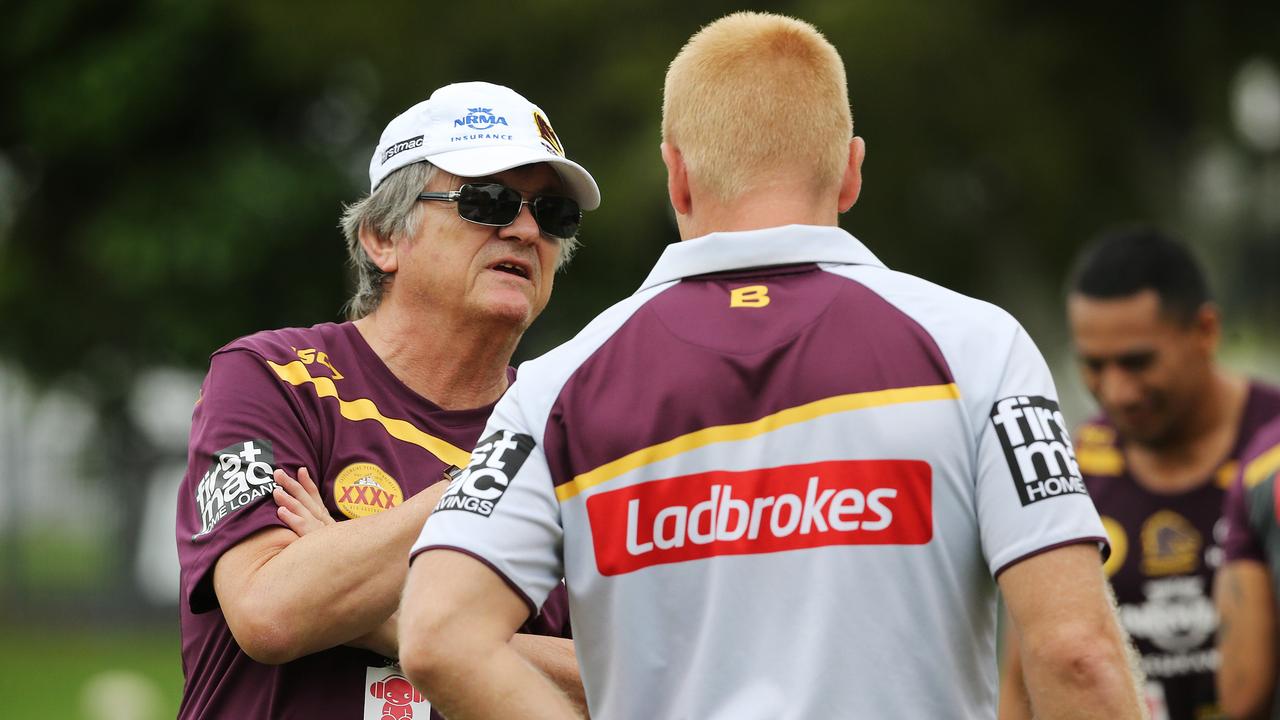 Sports psychologist Phil Jauncey at Broncos training in 2017. Picture: Claudia Baxter