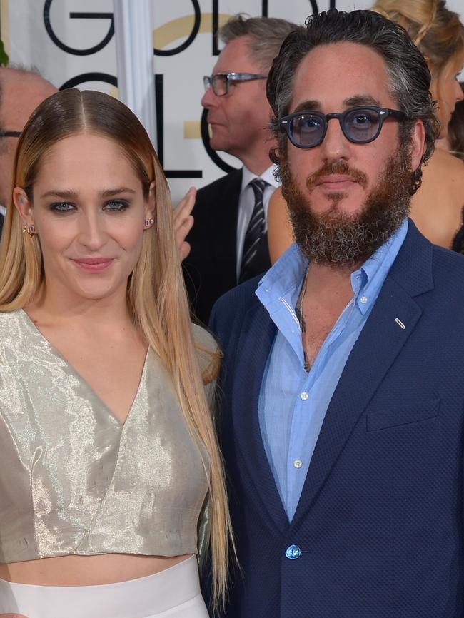 Jemima Kirke and Mike Mosberg at the Golden Globes. Picture: Splash