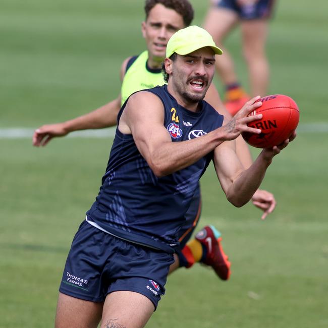 Izak Rankine impressed at training. Picture: Kelly Barnes