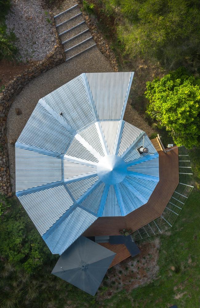 The Spiral House in Robertson, NSW, was the fifth most 'wish-listed' home on Airbnb nationally.