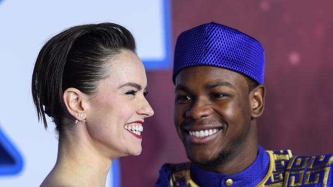 Daisy Ridley says she remains close with her Star Wars co-star John Boyega. Picture: Gareth Cattermole/Getty Images for Disney