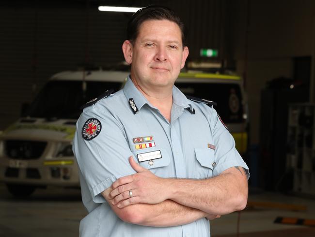 QAS Assistant Commissioner Drew Hebbron at Southport Ambulance Station. Picture: Glenn Hampson.