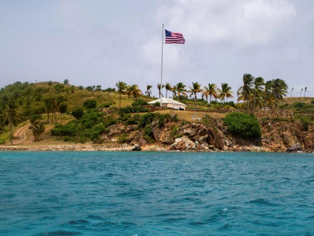 A a view of Little St. James Island, in the U.S. Virgin Islands, a property owned by Jeffrey Epstein where he allegedly lured young girls for sex. Picture: AFP