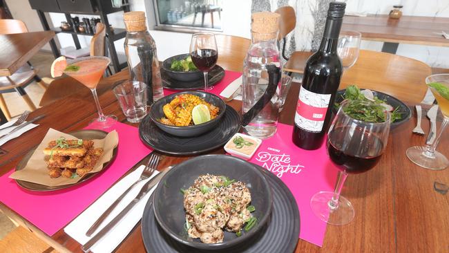 A selection of food from the BSKT restaurant at Mermaid Beach "date night" menu, available Friday and Saturday nights only. Picture Mike Batterham