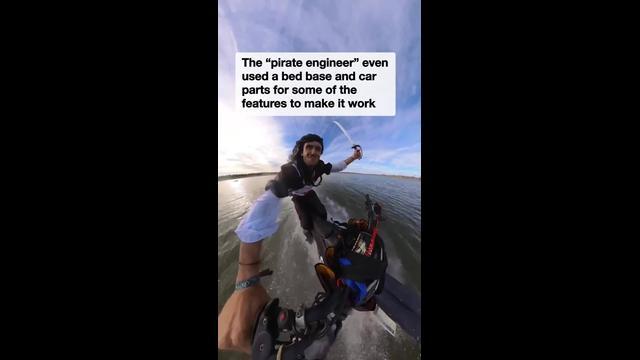 Jack Sparrow biker creates motorcycle that rides on water_1