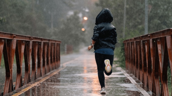 “If you can’t afford a waterproof jacket, cutting two arm holes in a garbage bag also works to keep the rain off you