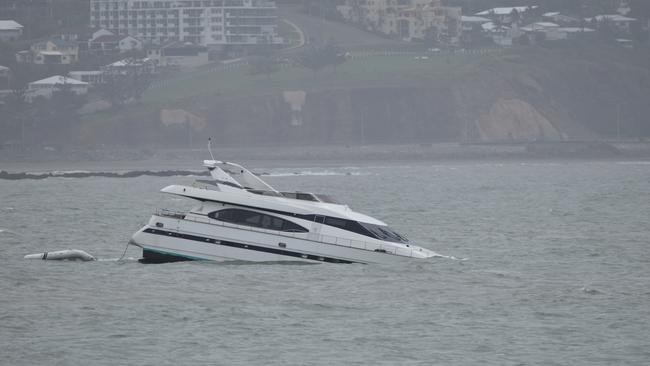 A super yacht sank off the Capricorn Coast on Thursday.