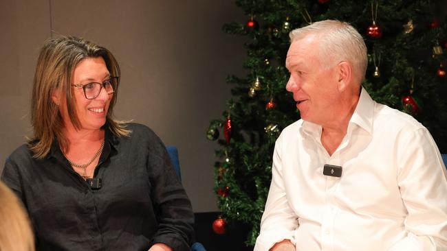 Emma Stevens with her husband, Grant Stevens. Image/Russell Millard Photography