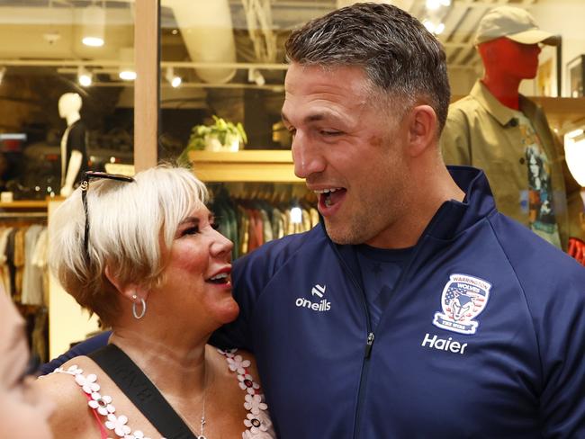 DAILY TELEGRAPH FEBRUARY 26, Warrington Wolves coach Sam Burgess at the NRL Fan Hub at Resorts World Las Vegas. Picture: Jonathan Ng