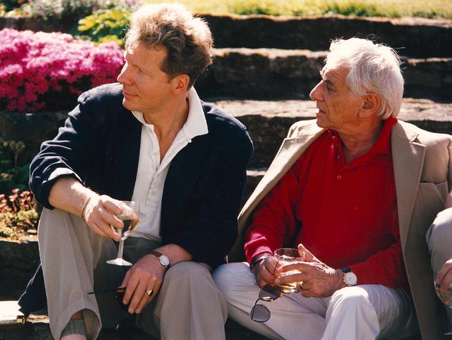 Mauceri with Bernstein in the late 1980s.