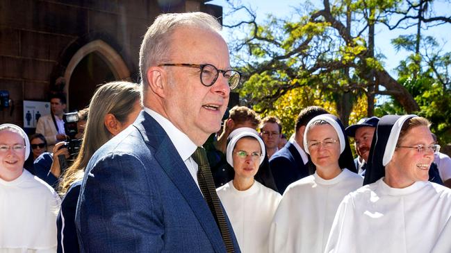 Mr Albanese on the campaign trail in NSW. Picture: Mark Stewart / NewsWire