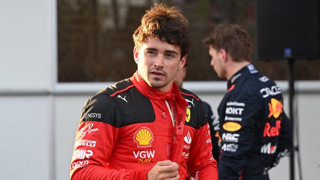 Ferrari's Monegasque driver Charles Leclerc has been linked to Mercedes. (Photo by NATALIA KOLESNIKOVA / AFP)