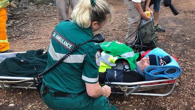 Former South Australian premier Jay Weatherill being rescued after breaking his leg while hiking. His “friends” have been accusing him of attention-seeking.