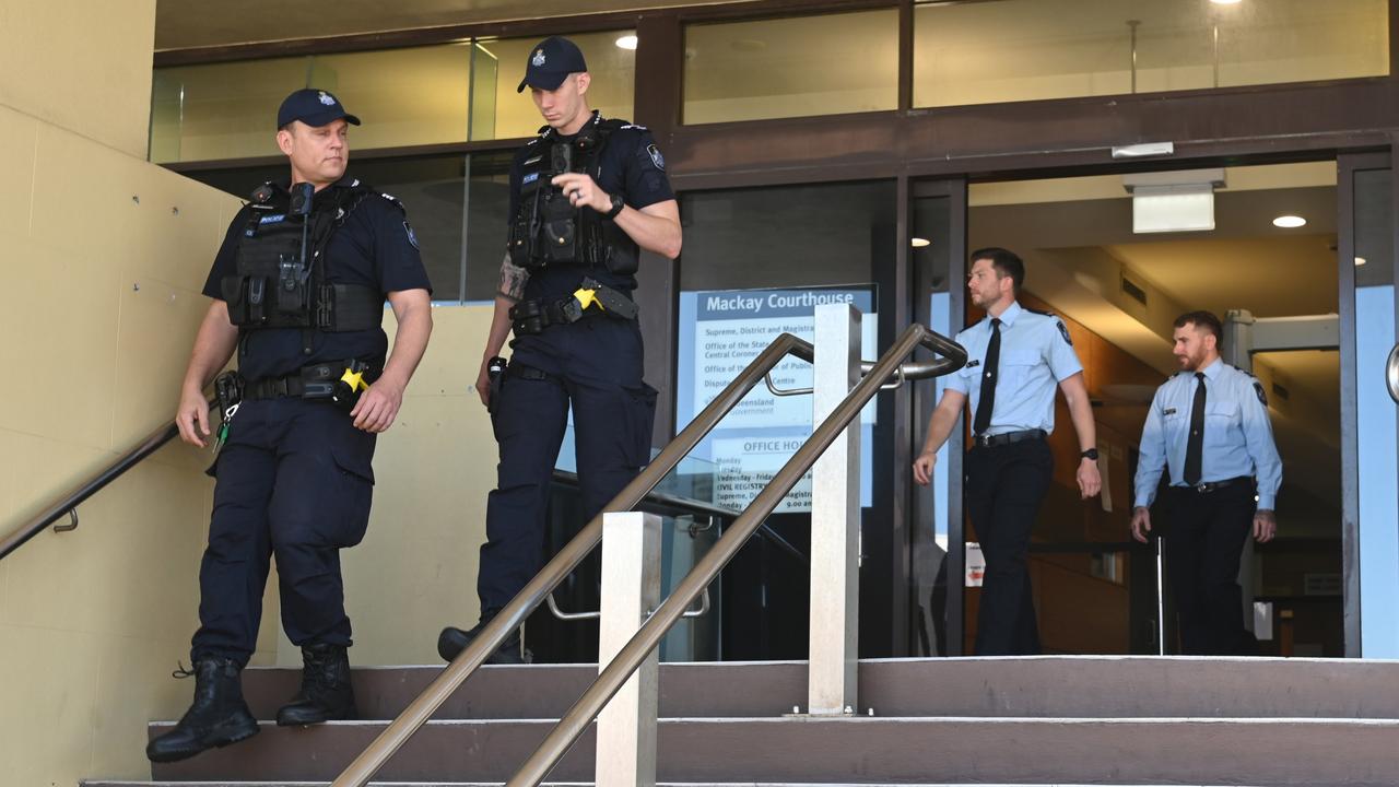 Extra police officer were tasked to Mackay courthouse to be in and around the courtroom where the committal hearing for triple murder accused Darryl Valroy Young was being help.