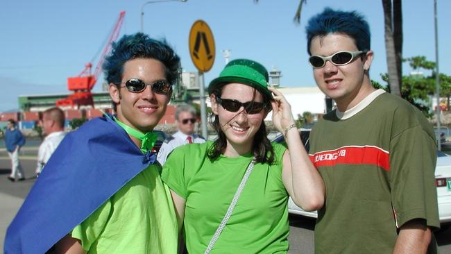 Gavin Runde, Robyn Ward & Mark Foster at the Swamp for game 2 of the Crocs V Titans Picture: Bryan Lynch gt417008