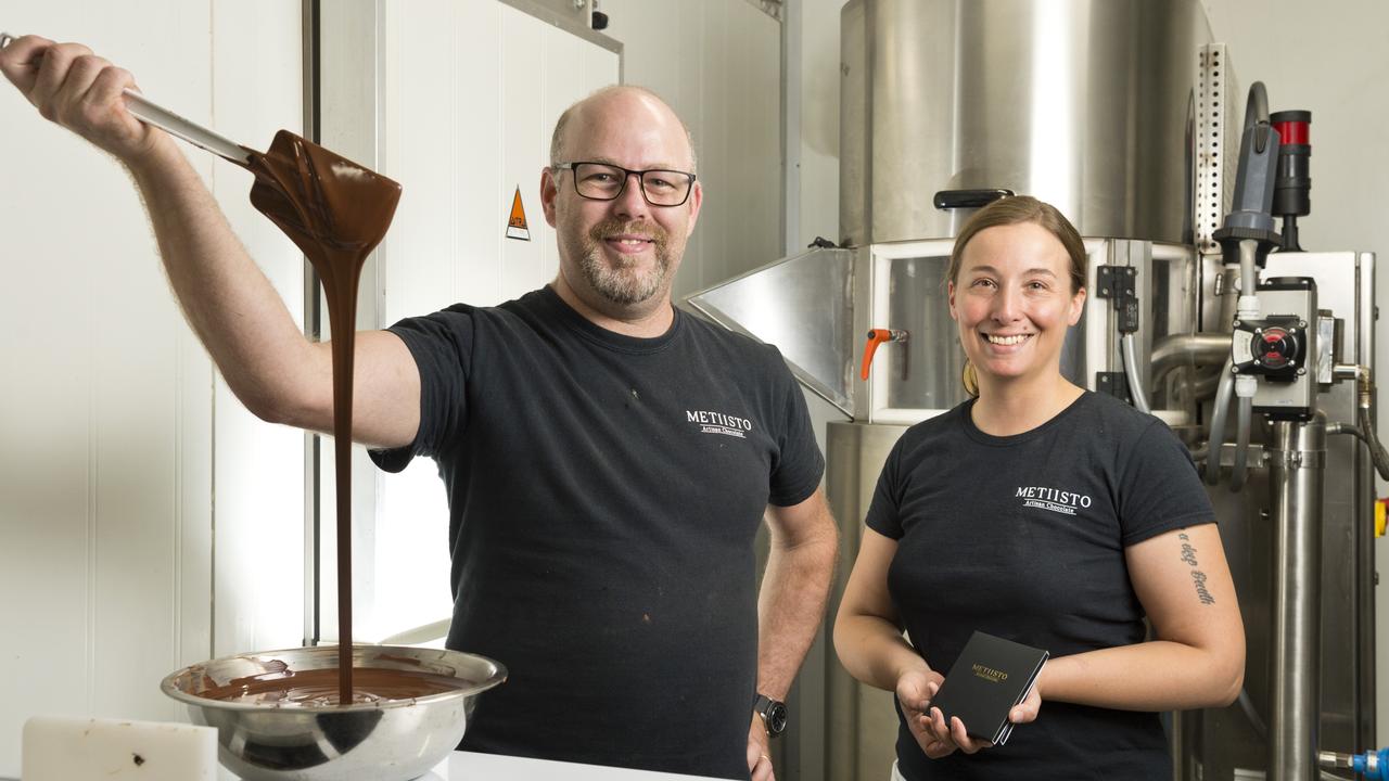 Trevor and Magdalena Smith of Metiisto Artisan Chocolate have just won a string of medals in London’s prestigious Academy of Chocolate Awards. Picture: Kevin Farmer