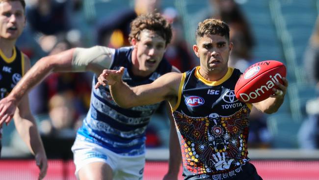 Stengle during the Crows’ game against Geelong in August. Picture: Matt Turner